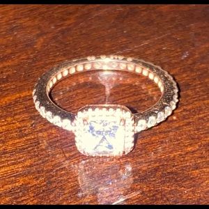 Pandora Square Sparkle Halo ring